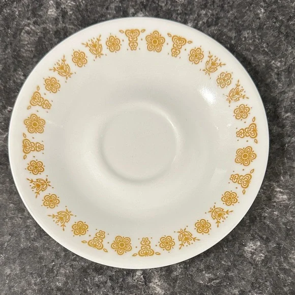 Corelle Vintage Butterfly Gold Hook Handle Cups and Saucers - Picture 6 of 16